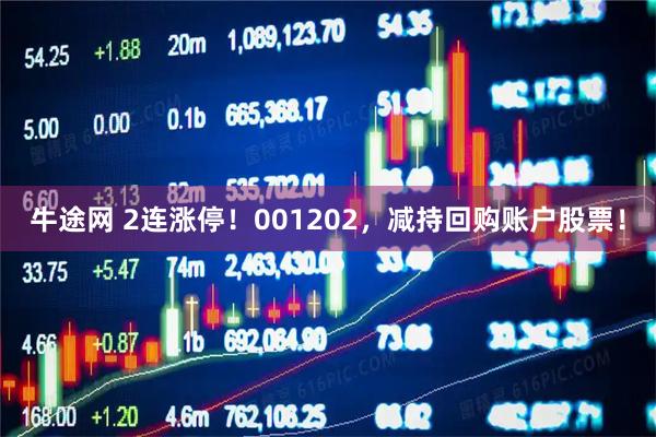 牛途网 2连涨停！001202，减持回购账户股票！