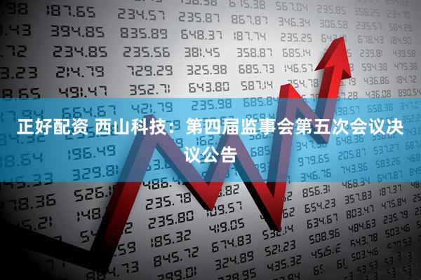 正好配资 西山科技：第四届监事会第五次会议决议公告